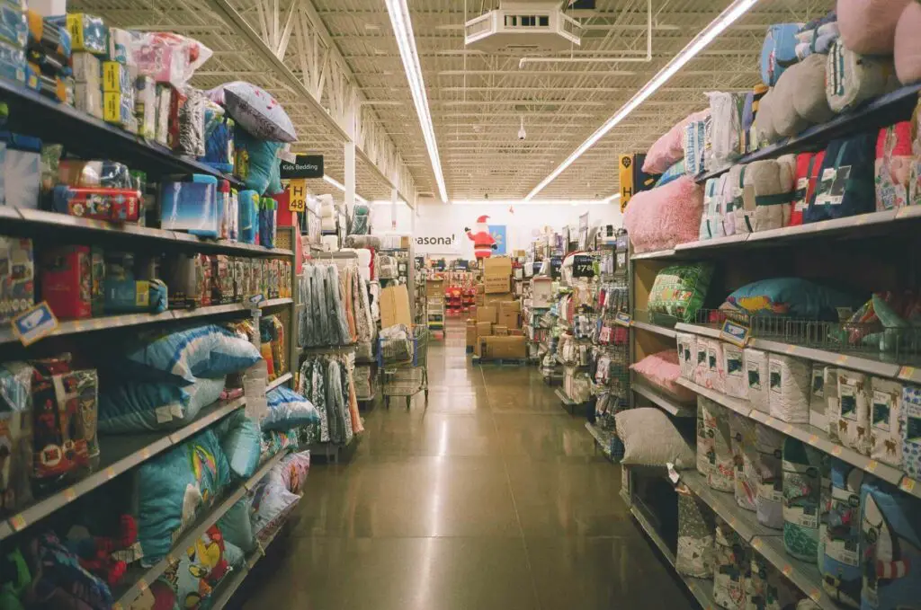 An aisle full of products at Walmart