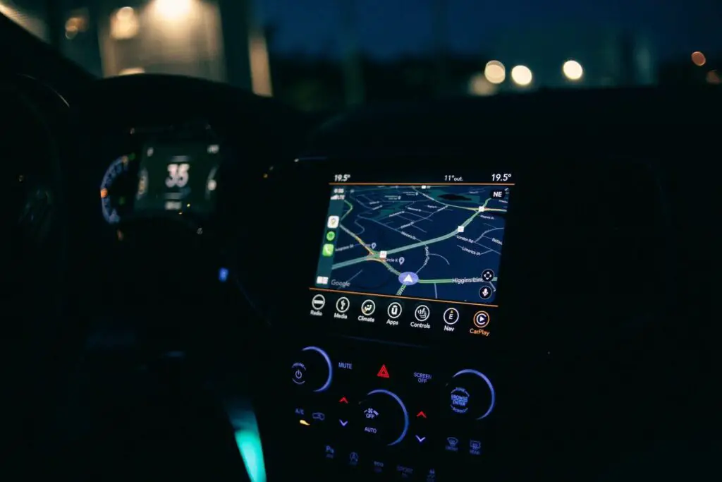 A GPS in a vehicle