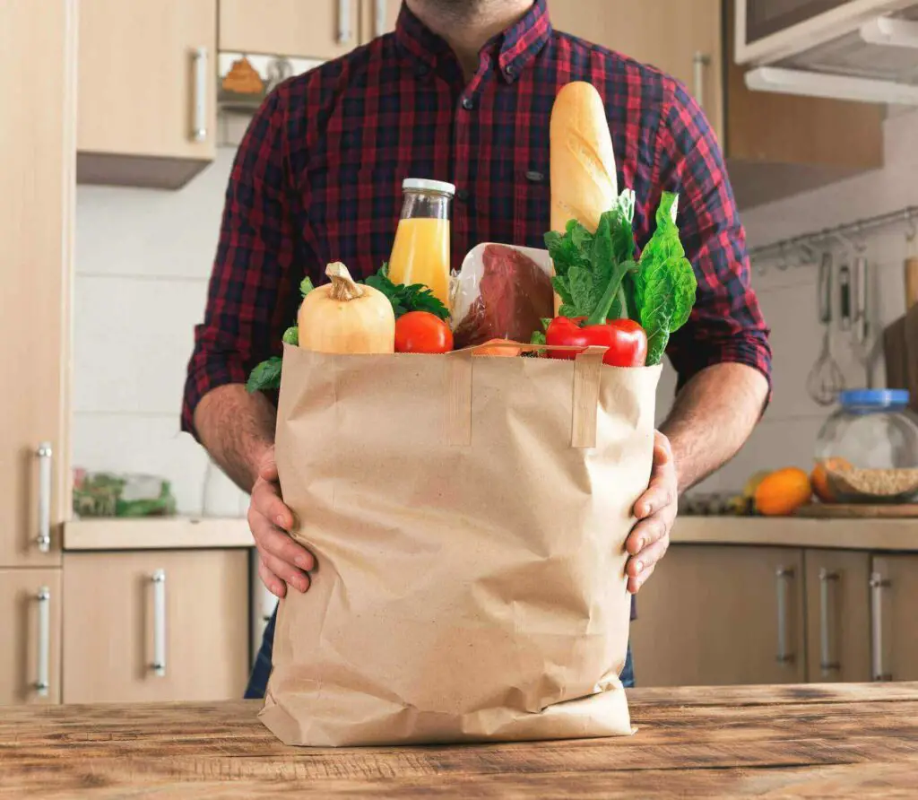 Man with a grocery bag