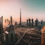 Panoramic view of Dubai in UAE
